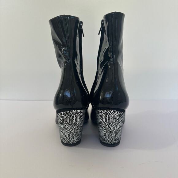 Simon Miller Womens Patent Leather Pointed Toe Boots Size 37 Witchy Gothic Black - Picture 3 of 11